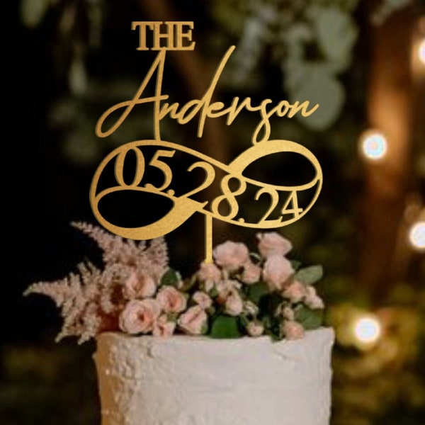 Personalized Wedding Cake Topper/Rustic Cake Topper/Mr and Mrs Cake Topper/Engagement Cake Topper/Boho Cake Topper/Monogram Cake Topper-UM