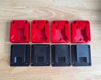 8x Mount Organizer for Milwaukee M18 Batteries and Tools with Secure Latch