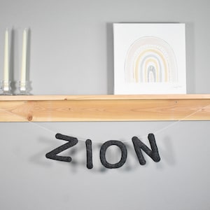 Banderines de fieltro personalizados con nombre, banderines con nombre de niño, banderines con nombre de niña, banderines con nombre personalizados, regalo para baby shower, guirnalda con letras y nombres personalizada, guardería