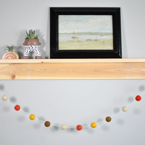 Harvest Felt Pom Pom Garland Thanksgiving Garland Reusable Autumn Colors Garland Thanksgiving Mantel Decor Fall Decor Friendsgiving Decor