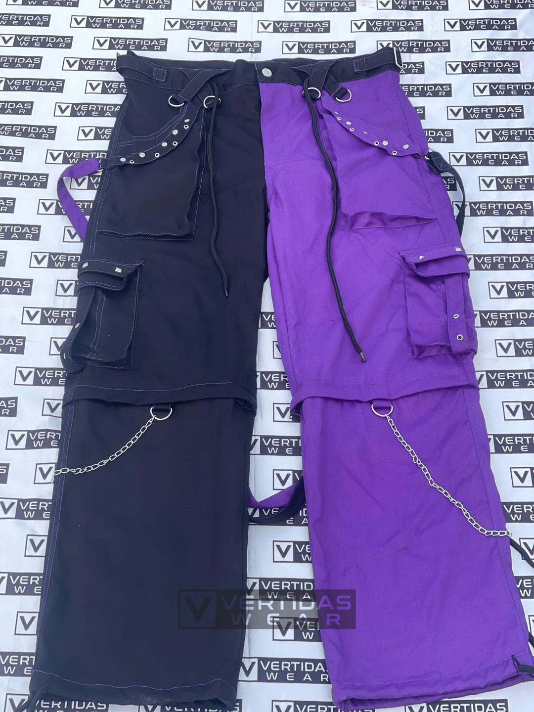 高品質 STYLISH TWO-TONE PANTS【PURPLE×BLACK】 il_1080xN.6586273841_4pg5.jpg