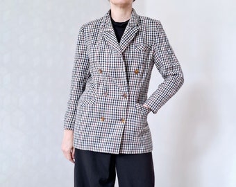 Blazer in lana vintage blazer in lana a quadri taglia 38 40