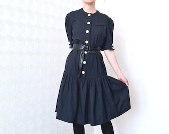 Vestido vintage negro Fink modelo 38 40