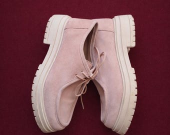 Powder pink, pink suede shoes, Heine size 38