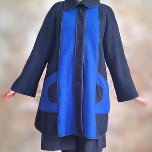 Vintage Cobalt Blue Wool Coat - Etsy