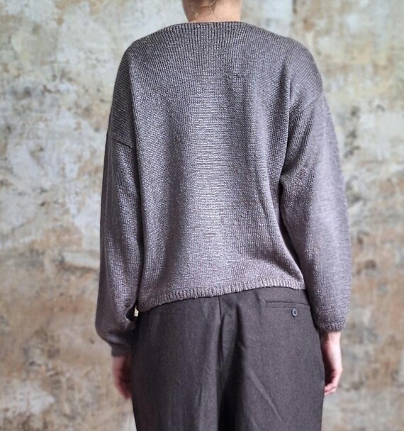 weicher Vintage Pullover hellbraun hellblau 40 42 - image 6