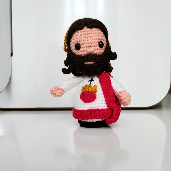 PATTERN: The Sacred Heart of Jesus Amigurumi, Jesus Crochet Pattern, PDF Download, Amigurumi Jesus Doll Pattern, Jesus Plush Doll