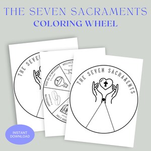 The Seven Sacraments Coloring Wheel, 7 Sacraments Coloring Page ...