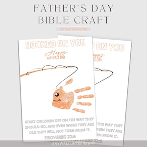 Father&#39;s Day Handprint Bible Craft, Father&#39;s Day Crafts and Keepsakes, Bible Verse Sunday School Activity, Bible Coloring Page, Gift for Dad