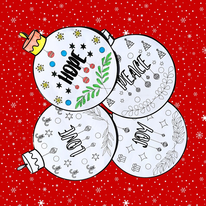 Advent Activity Coloring Printables Decorations for Kids and Adults ...