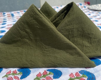 Olive Green Napkin Cotton napkins Kitchen Napkin Green Washable Napkins Wedding  Party Cotton Napkins Stonewashed Wedding Napkins