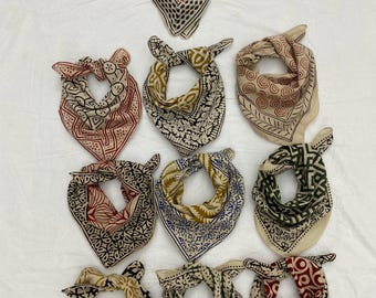 Set of 10 Organic Cotton Bandana Bandana Scarf, Paisley Design Scarf, Vibrant Color, High-Quality, Winter Scarf, Unique Design