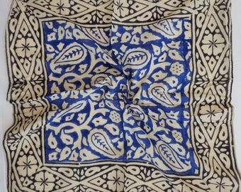 100% Baumwoll-Bandanas, Baumwoll-Halstuch im Bohemian-Stil, Boho-Bandana aus weicher Baumwolle, Blockprint-Schal, Geschenk-Taschentuch