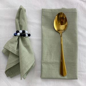 Tovaglioli verde salvia, tovaglioli di cotone, tovaglioli da cucina Tovaglioli lavabili verdi Tovaglioli da festa in cotone per matrimoni Tovaglioli da matrimonio stonewashed