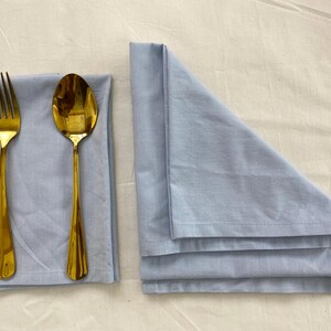 Tovaglioli di cotone ammorbidito azzurro cielo, tovaglioli di cotone blu per tovaglioli per feste di matrimonio, tovaglioli da cucina morbidi e puri, tovaglioli in stoffa di cotone