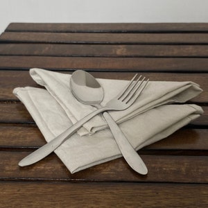 Lot de 100 serviettes de table en coton naturel pour salle à manger ou pour les repas de tous les jours à la maison/un mariage/une décoration de table de fête image 3