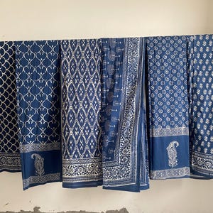 5 Pcs Mix Lot Flower Print Indian Block Print Sarong, Sarong Beach Wrap, Cotton Sarong,Pareo, Block Print Scarf, Summer Beach Pareo