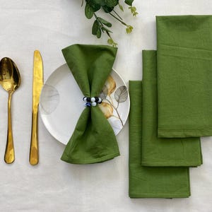 Tovaglioli di cotone verde Tovaglioli da cena Tovaglioli di stoffa per tovaglioli da tavola per feste di matrimonio