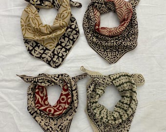 Set of 4 Organic Cotton Bandana Moselle Bandana Scarf Paisley Design Scarf Vibrant Color High-Quality Winter Scarf Unique Design