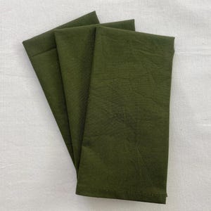 Tovagliolo di stoffa verde oliva - accessorio da pranzo ecologico Tovagliolo di cotone fatto a mano per decorazioni da tavola rustiche