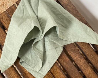 Confezione da 200 tovaglioli verde salvia, tovaglioli di cotone, tovaglioli da cucina tovaglioli nuziali lavabili verde oliva tovaglioli di cotone stonewashed tovagliolo nuziale Boho