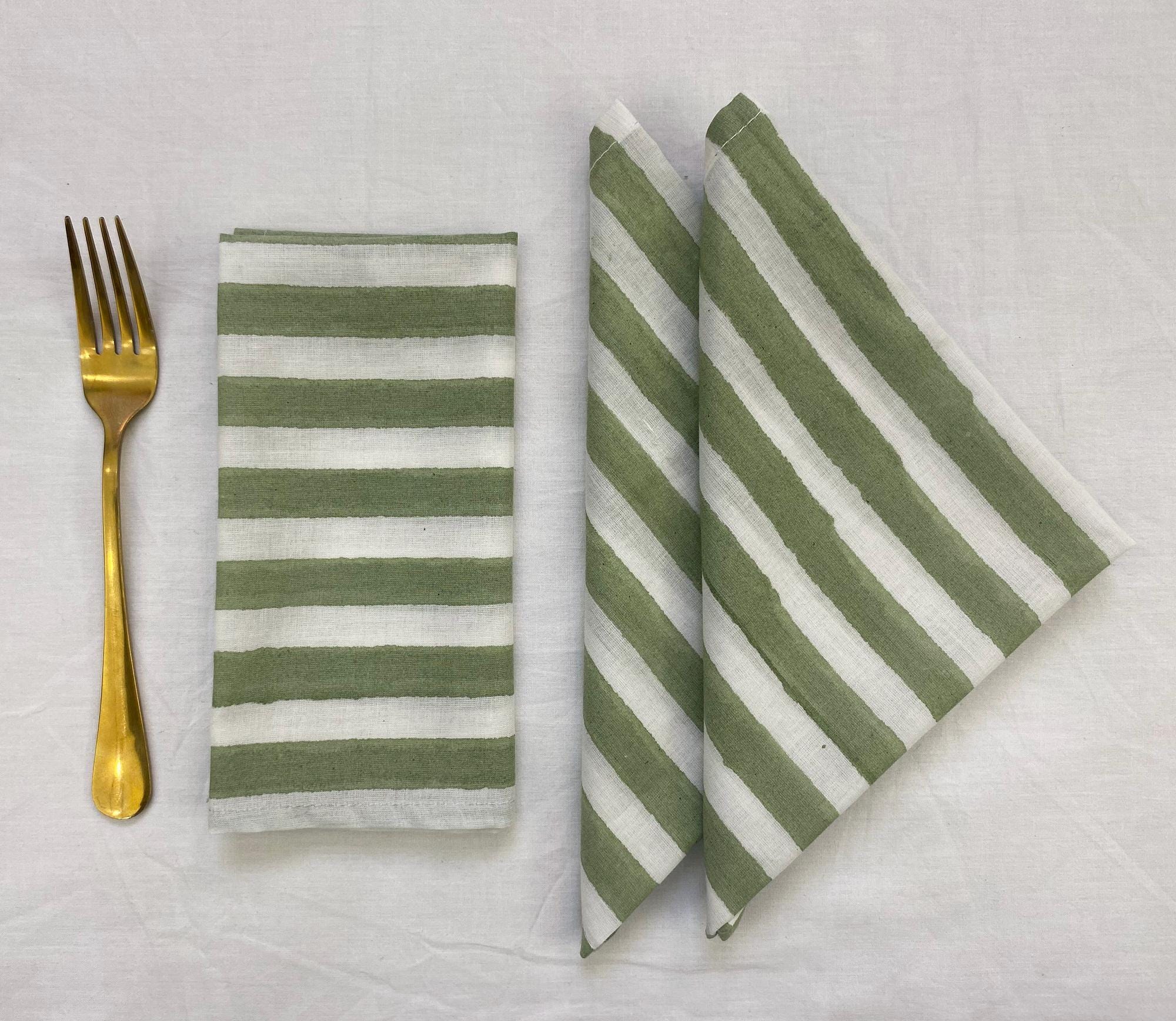 IHR TAVERNA Papierservietten – Groß, Grün Kariert, 33 Cm, 3-lagig, 20 Stück, Umweltfreundlich