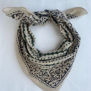Pañuelos 100 % algodón, pañuelo de algodón estilo bohemio para hombre y mujer, pañuelo marrón de algodón, pañuelo cuadrado de regalo