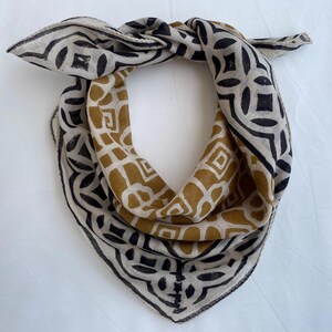Pañuelos 100 % algodón, pañuelo de algodón estilo bohemio para hombre y mujer, pañuelo marrón de algodón, pañuelo cuadrado de regalo