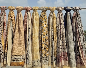 Hand Block Printed Cotton Sarong Lightweight Beach Scarf Hand Block Printed Cotton Sarong Floral Beach Cover Up Boho Beach Wrap Sarongs