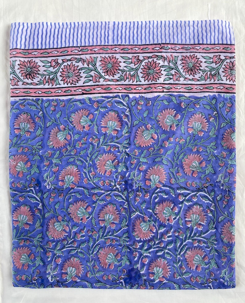 Hand Block Print Cotton Sarong: Colorful Beach Wrap Pareo - Etsy