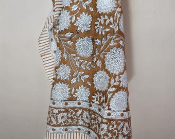 Indian Hand Blockprint, Cotton Sarong, Beach wrap, Skirt, Pareo, Shawl,Cotton Voile, Scarf, Sarongs, Block print, Floral, Summer,Pareo,Shawl