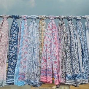 Cotton Beach Sarong Indian Hand Block Print Beach Sarongs Soft Voile Fabric Summer Pareo Gift for Her