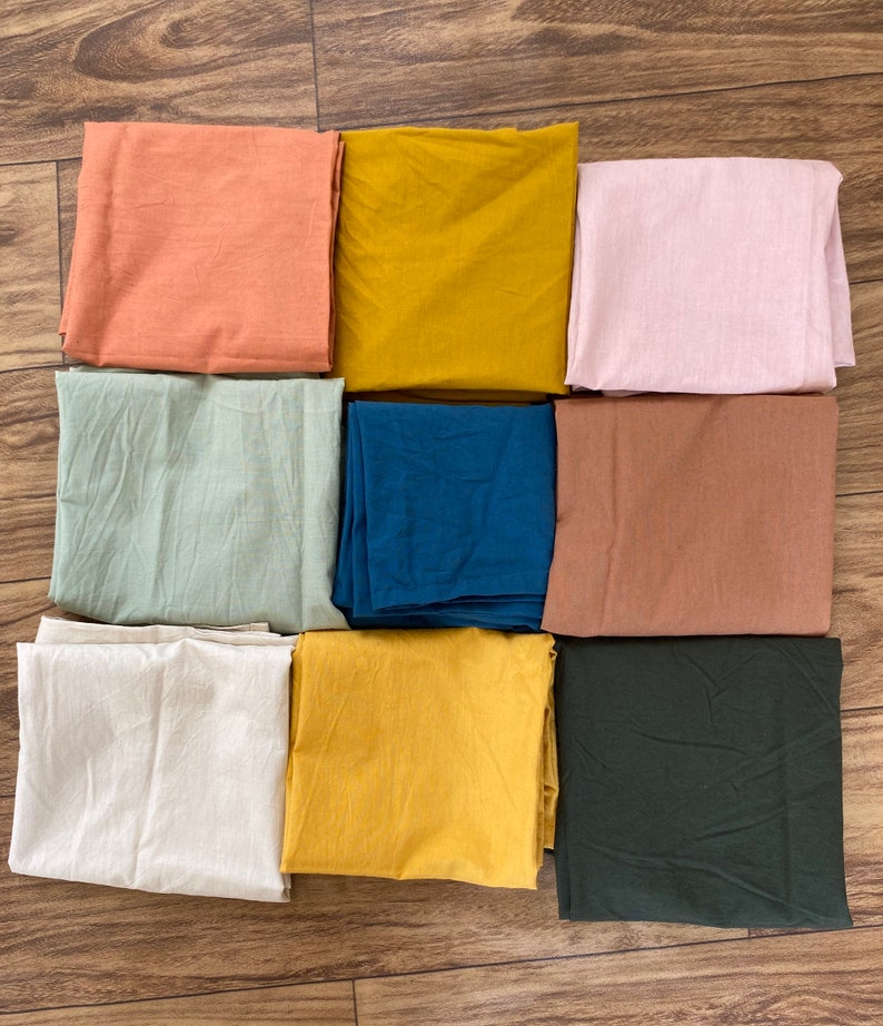 Lot de 100 serviettes imprimées de couleur unie Serviettes de table de couleurs assorties Serviette de table en coton pour le repas de tous les jours Décoration de table de mariage Serviettes de cuisine image 6