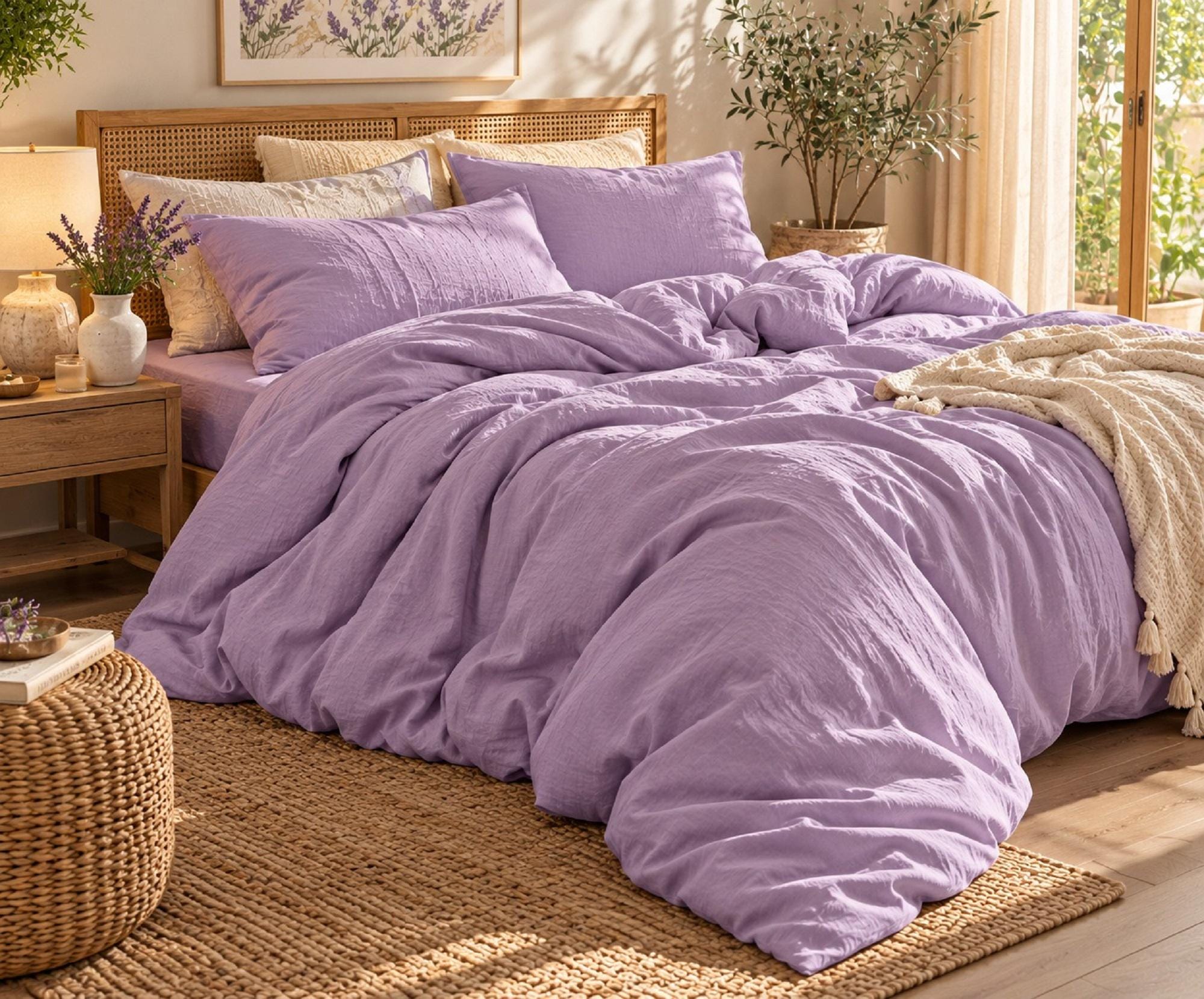 Purple abstract bedding - Etsy 日本