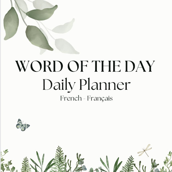 French Word of The Day Daily Planner