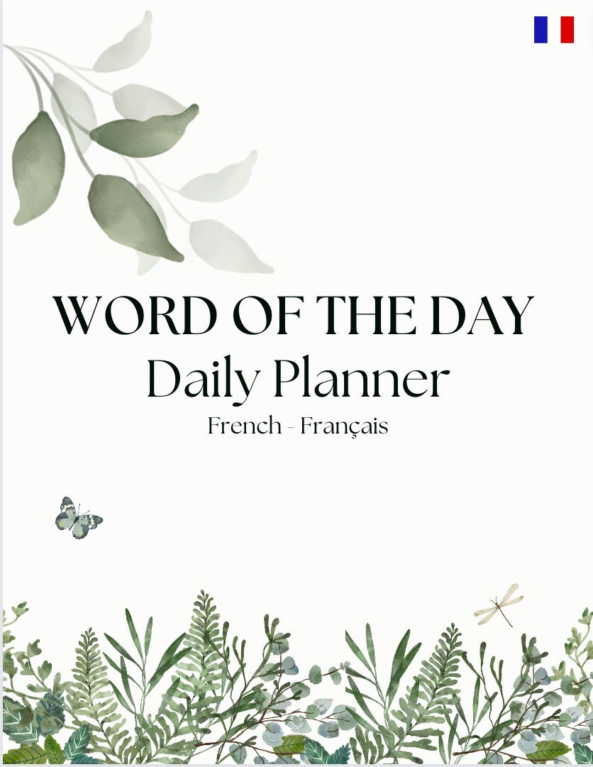 French Word of the Day Daily Planner - Etsy French word of the day daily planner - etsy