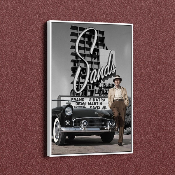 Frank Sinatra at the Sands Hotel Las Vegas Canvas | 1950s Music Wall Art, Posters, Pictures, Paintings, Photos, Images and Home Decor