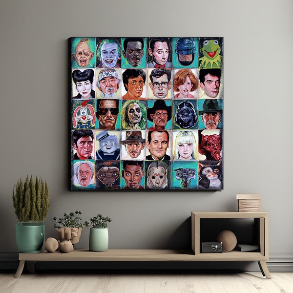Famous Film character Canvas wall art,  80 Pop Culture 80'S Pop Culture 80s movie character