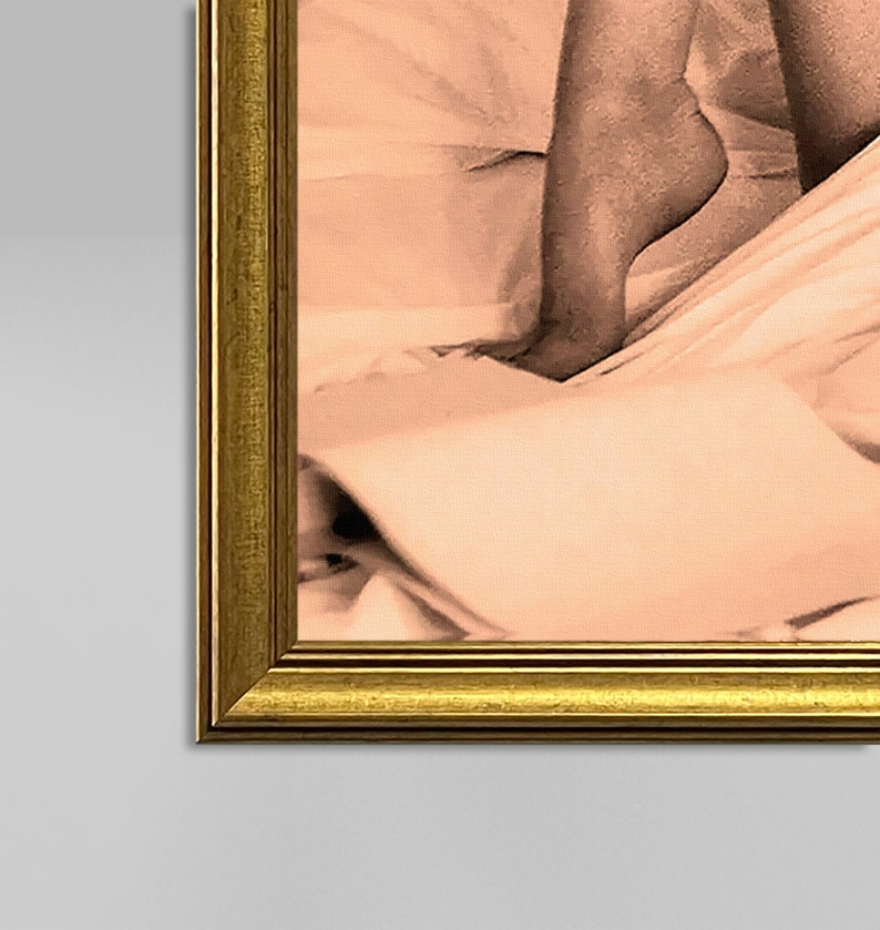 Marilyn Monroe Frühstück im Bett Vintage gerahmte Wandkunst, Schwarz-Weiß-oder Sepia-Fotografie, Retro Uv-Druck Bild 5