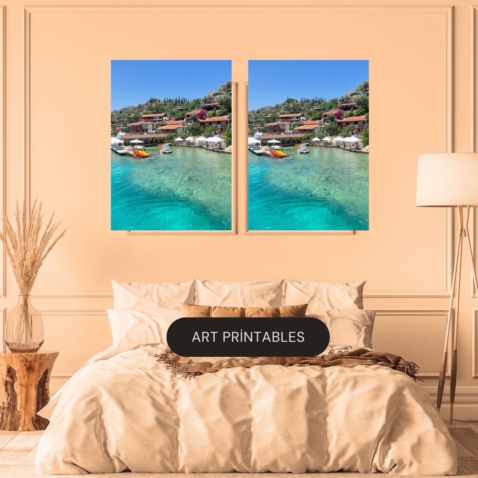 Coastal Prints Boho Coastal Poster Contemporary Boho Art Etsy