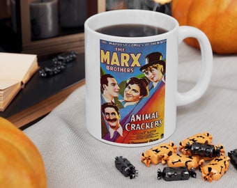 Animal Crackers - Taza de cerámica con póster de película de los hermanos Marx de 11 oz de su película de 1930