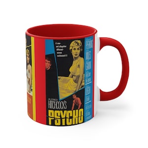 Psycho Alfred Hitchcock Anthony Perkins Janet Leigh 11oz Accent Mug from the 1960 Horror Classic