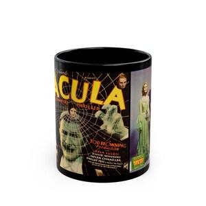 Dracula (1931) Bela Lugosi stijl C lobbykaart horrorposter zwarte mok (11oz)