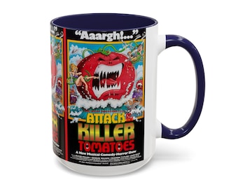 Attack of the Killer Tomatoes (1978) Maniac Veggie Camp Killer Movie Poster Coffee Mug (15oz)