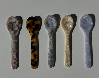 Handgemachte Acryl Dessert Löffel: Buntes Eis Löffel Set