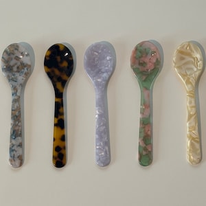 Handmade Colorful Acrylic Dessert Spoons: Ice Cream, Coffee, Tea