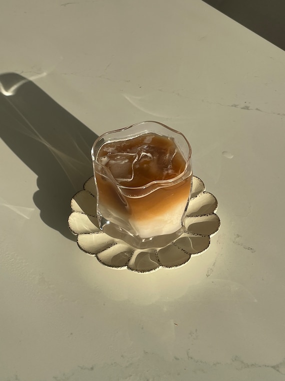 Irregular Glass Cup: Nordic Whiskey, Bourbon & Cocktail Glasses - 10oz