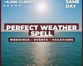 Perfektes Wetterzauberritual | Klarer Himmel und Sonnenschein für Hochzeiten, Veranstaltungen im Freien und Reisen, Regenstopp am selben Tag (von Lilith)