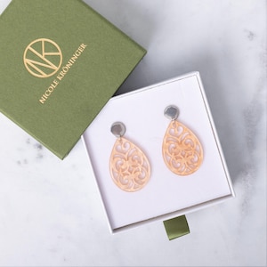 Resin earrings, statement earrings, ornament earrings, gift idea for women, traditional jewelry, hanging earrings, summer jewelry, ear studs