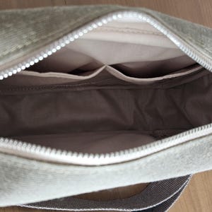Waxed Canvas Crossbody Bag,Waterproof Messenger Bag image 5